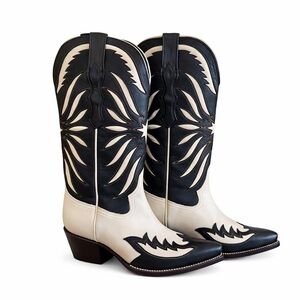 Tecovas Annie Star Western Boots – Midnight & White – Ltd Edition- New W/O Tag